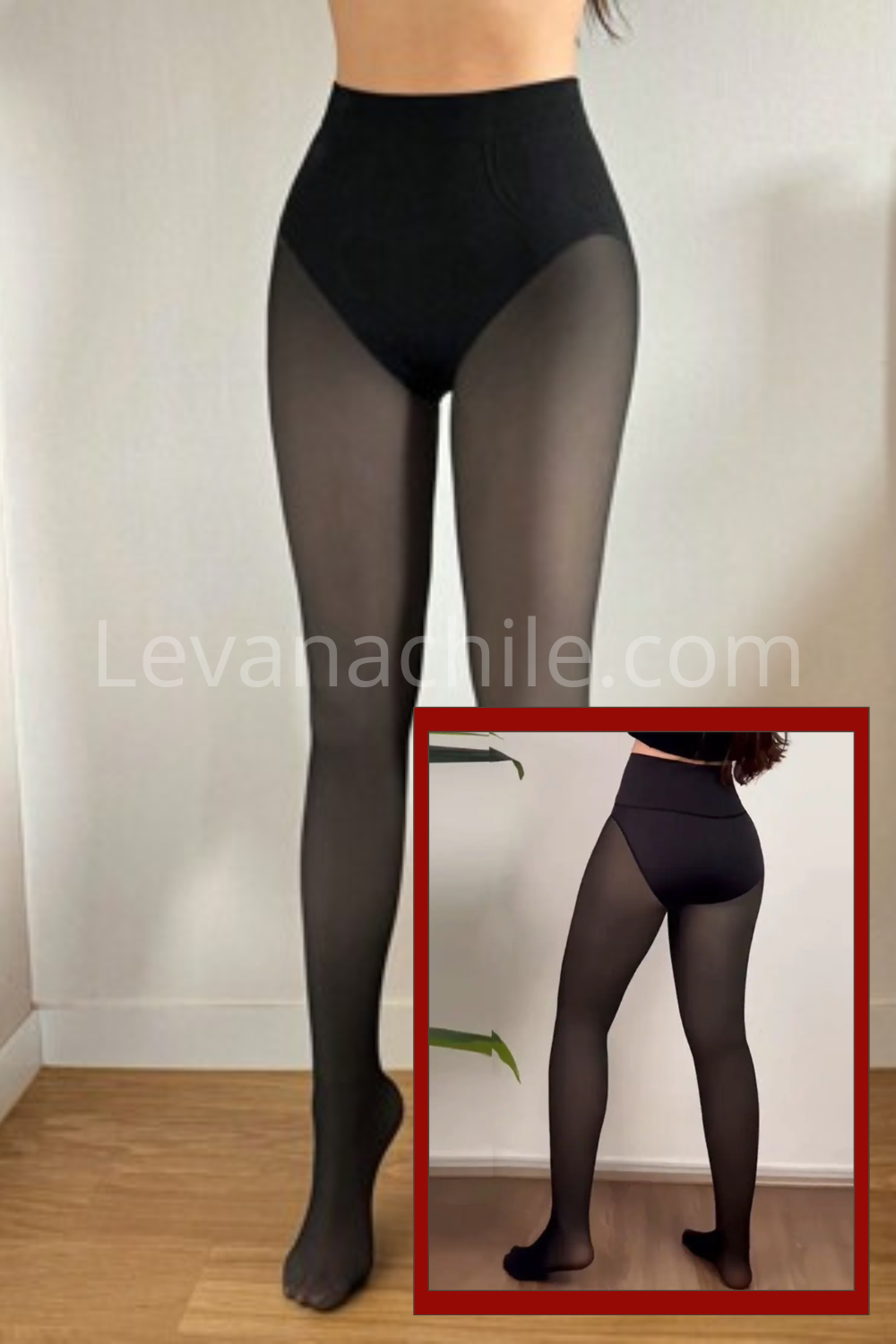 Lesly - Pantys Efecto Piel con Faja ¡Luce increíble este invierno sin pasar frío!